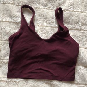 Lululemon align tank top in US size 4 colour burgundy in great condition